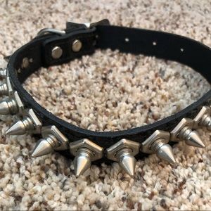 Patent Leather Studded Collar